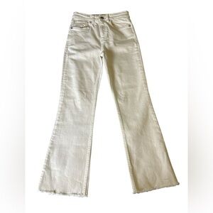 Zara High Rise Off-White Jeans